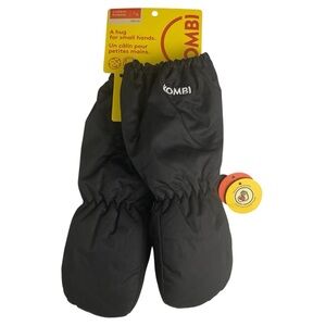 Kombi Kids Black Waterproof Mittens Size L Age 5/6 NWT